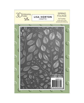 Lisa Horton Crafts Spring Foliage 5x7 Inch 3D Embossing Folder (LHCEF237)