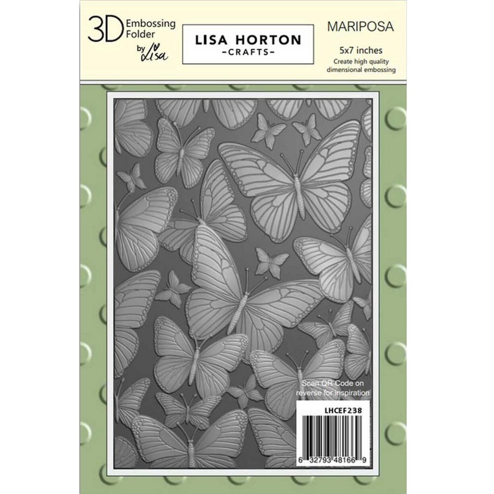 Lisa Horton Crafts Mariposa 5x7 Inch 3D Embossing Folder (LHCEF238)