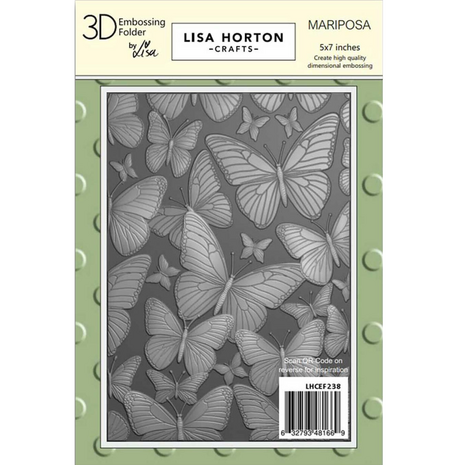 Lisa Horton Crafts Mariposa 5x7 Inch 3D Embossing Folder (LHCEF238)