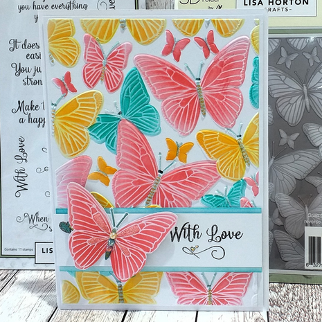 Lisa Horton Crafts Mariposa 5x7 Inch 3D Embossing Folder (LHCEF238)