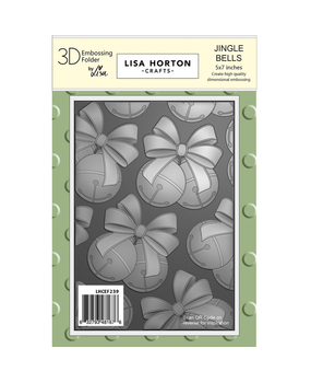 Lisa Horton Crafts Jingle Bells 5x7 Inch 3D Embossing Folder (LHCEF239)