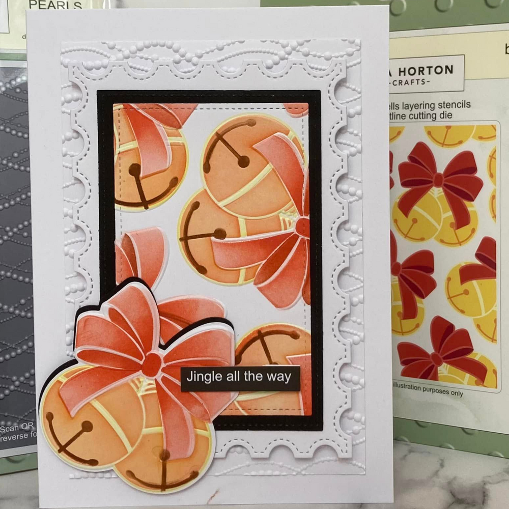 Lisa Horton Crafts Jingle Bells 5x7 Inch 3D Embossing Folder (LHCEF239)