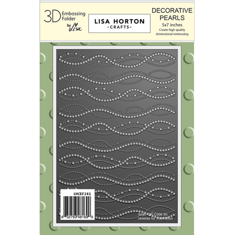 Lisa Horton Crafts Decorative Pearls 5x7 Inch 3D Embossing Folder (LHCEF241)