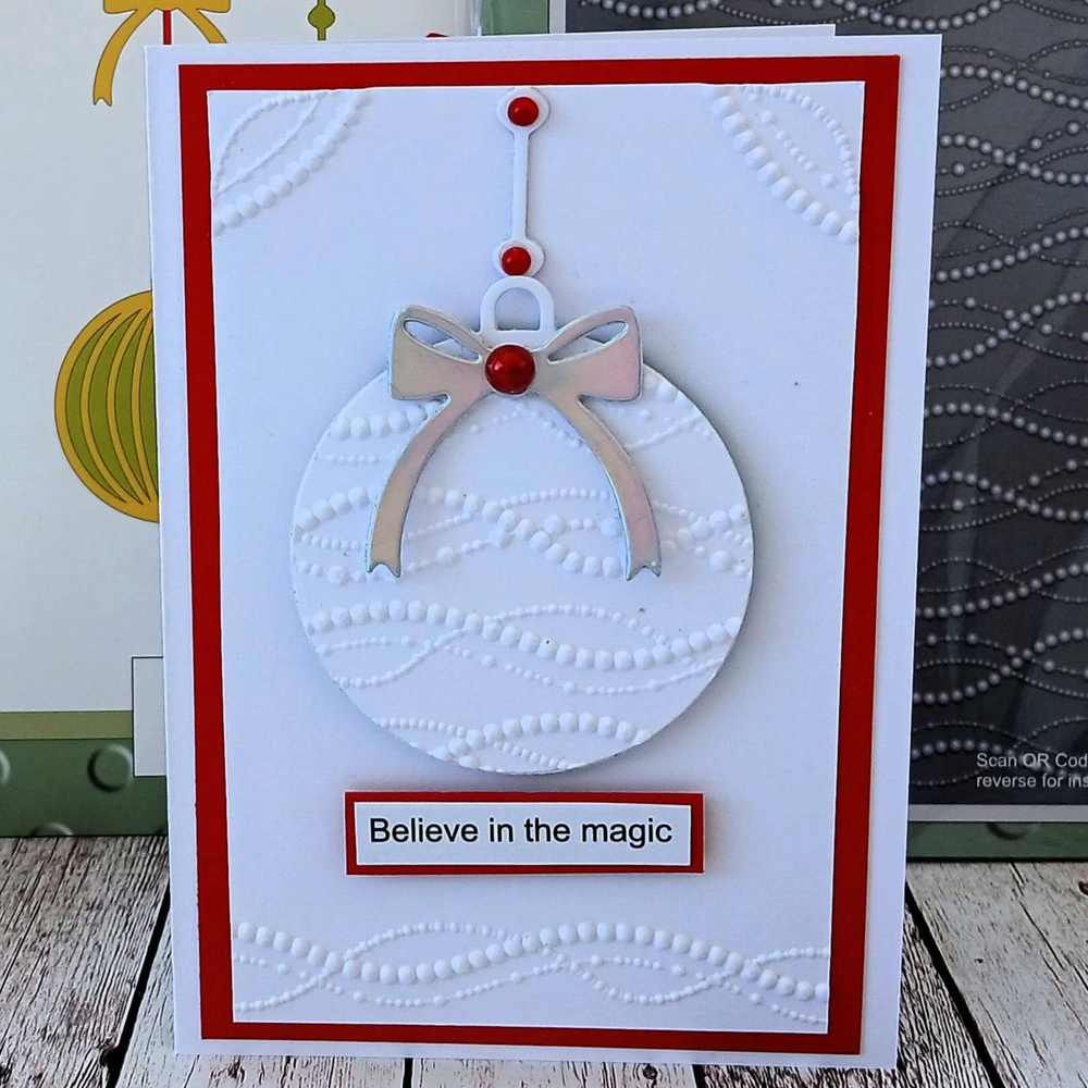 Lisa Horton Crafts Decorative Pearls 5x7 Inch 3D Embossing Folder (LHCEF241)