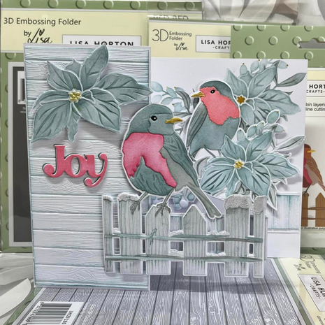 Lisa Horton Crafts Festive Robin A6 3D Embossing Folder (LHCEF245)
