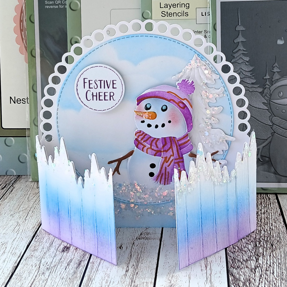 Lisa Horton Crafts Winter Snowman A6 3D Embossing Folder (LHCEF246)