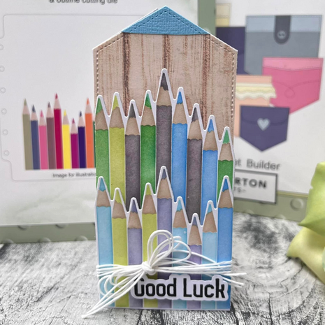 Lisa Horton Crafts Pencil Crayons 6x6 Inch 3D Embossing Folder (LHCEF248)