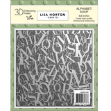 Lisa Horton Crafts Alphabet Soup 6x6 Inch 3D Embossing Folder (LHCEF249)