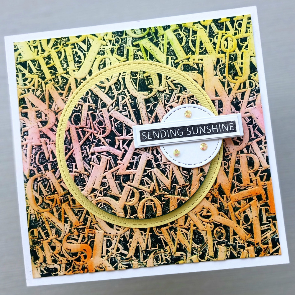 Lisa Horton Crafts Alphabet Soup 6x6 Inch 3D Embossing Folder (LHCEF249)