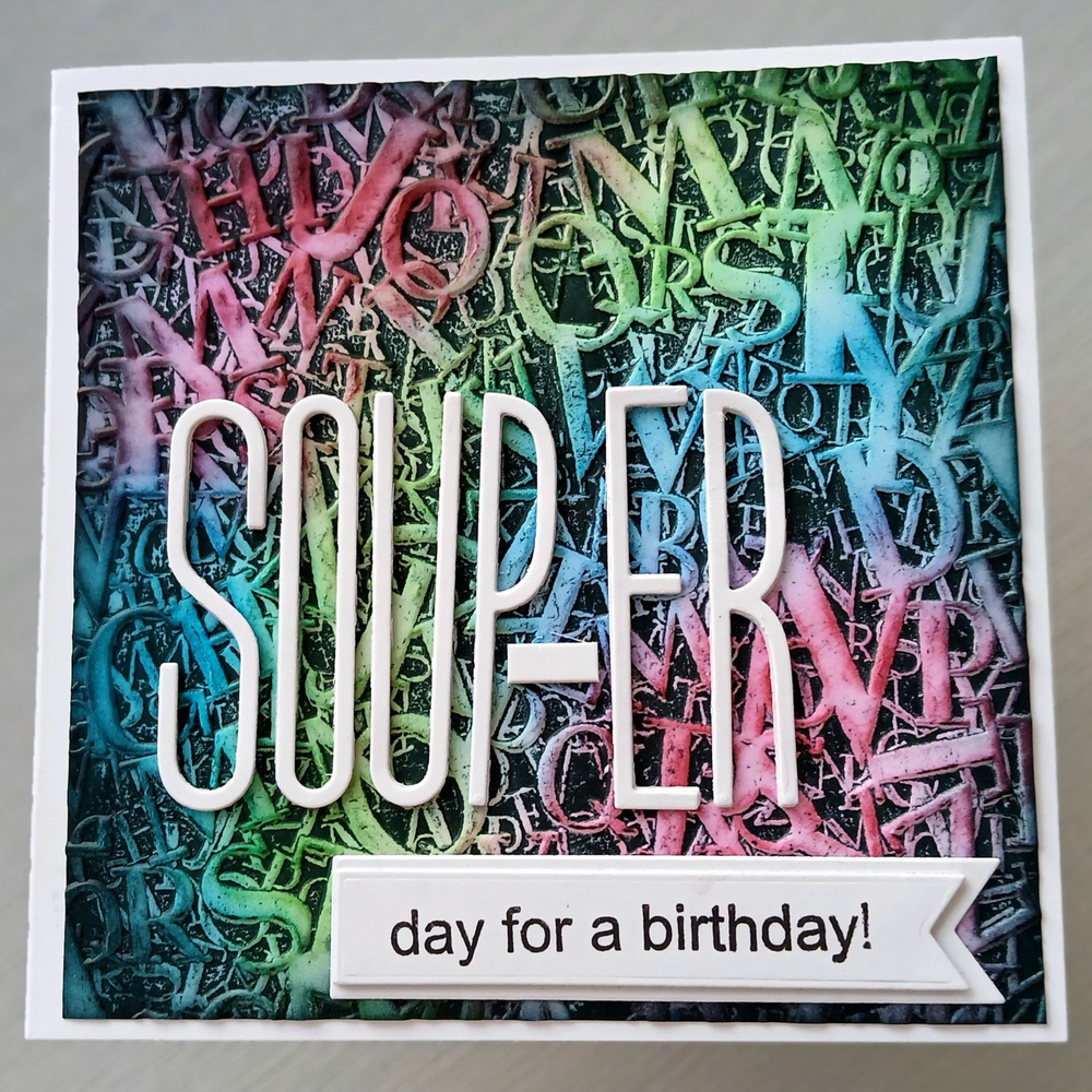 Lisa Horton Crafts Alphabet Soup 6x6 Inch 3D Embossing Folder (LHCEF249)