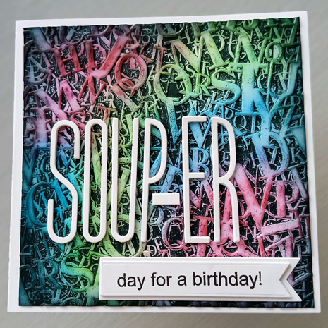 Lisa Horton Crafts Alphabet Soup 6x6 Inch 3D Embossing Folder (LHCEF249)