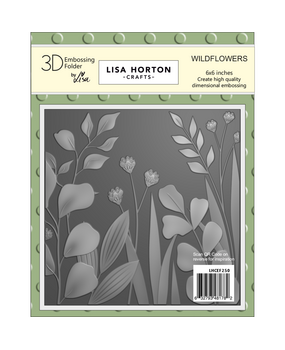 Lisa Horton Crafts Wildflowers 6x6 Inch 3D Embossing Folder (LHCEF250)