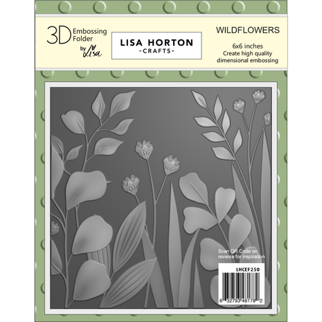 Lisa Horton Crafts Wildflowers 6x6 Inch 3D Embossing Folder (LHCEF250)