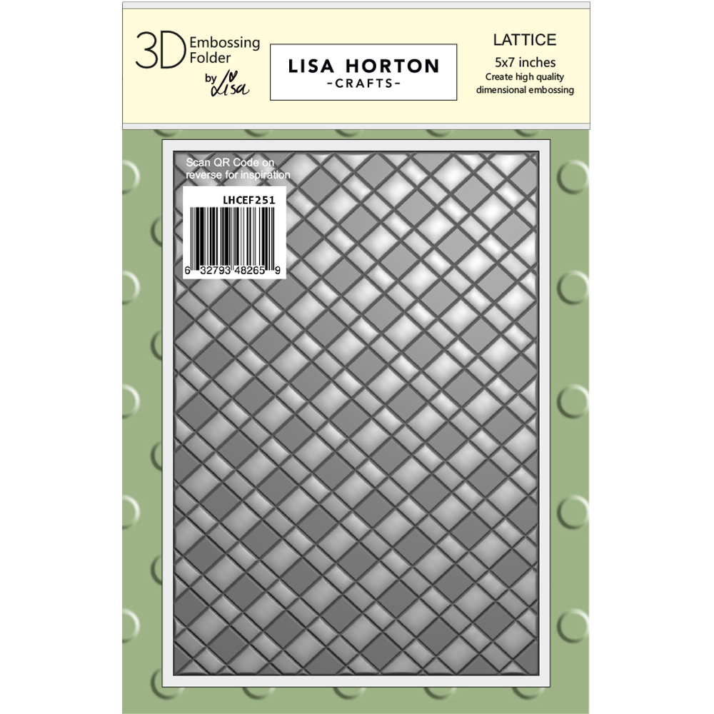 Lisa Horton Crafts Lattice 5x7 Inch 3D Embossing Folder (LHCEF251)