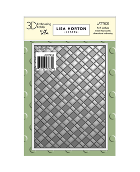Lisa Horton Crafts Lattice 5x7 Inch 3D Embossing Folder (LHCEF251)
