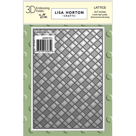 Lisa Horton Crafts Lattice 5x7 Inch 3D Embossing Folder (LHCEF251)