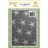 Lisa Horton Crafts Bold Stars 5x7 Inch 3D Embossing Folder (LHCEF258)