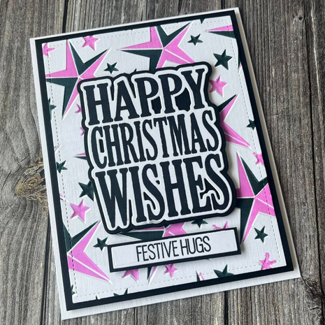 Lisa Horton Crafts Bold Stars 5x7 Inch 3D Embossing Folder (LHCEF258)