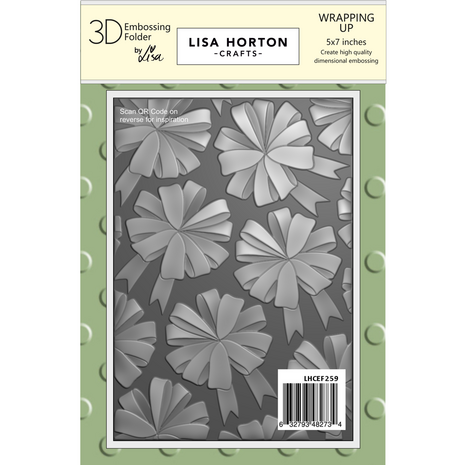 Lisa Horton Crafts Wrapping Up 5x7 Inch 3D Embossing Folder (LHCEF259)