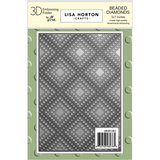 Lisa Horton Crafts Beaded Diamonds 5x7 Inch 3D Embossing Folder (LHCEF262)