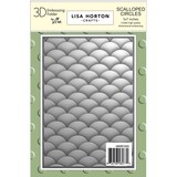 Lisa Horton Crafts Scalloped Circles 5x7 Inch 3D Embossing Folder (LHCEF263)