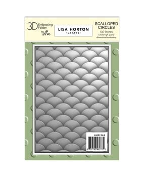 Lisa Horton Crafts Scalloped Circles 5x7 Inch 3D Embossing Folder (LHCEF263)