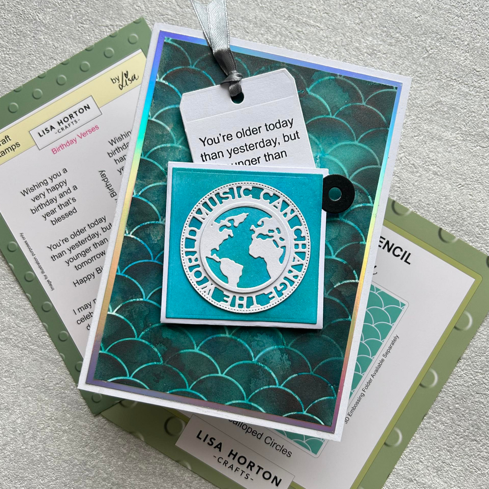 Lisa Horton Crafts Scalloped Circles 5x7 Inch 3D Embossing Folder (LHCEF263)