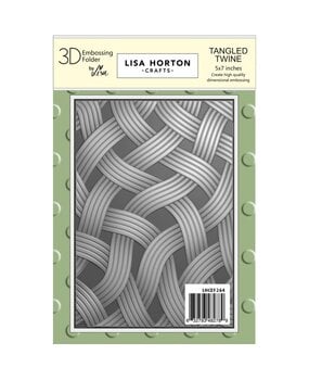 Lisa Horton Crafts Tangled Twine 5x7 Inch 3D Embossing Folder (LHCEF264)
