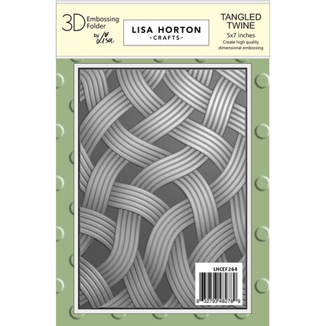 Lisa Horton Crafts Tangled Twine 5x7 Inch 3D Embossing Folder (LHCEF264)