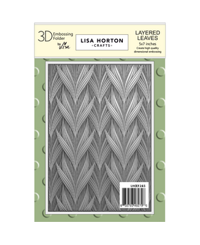 Lisa Horton Crafts Layered Leaves 5x7 Inch 3D Embossing Folder (LHCEF265)
