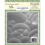 Lisa Horton Crafts Arty Clouds and Rainbows 6x6 Inch 3D Embossing Folder (LHCEF266)