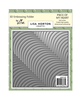 Lisa Horton Crafts Piece of My Heart 6x6 Inch 3D Embossing Folder (LHCEF267)