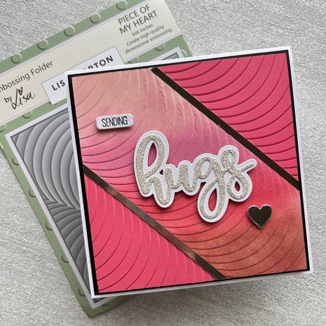 Lisa Horton Crafts Piece of My Heart 6x6 Inch 3D Embossing Folder (LHCEF267)