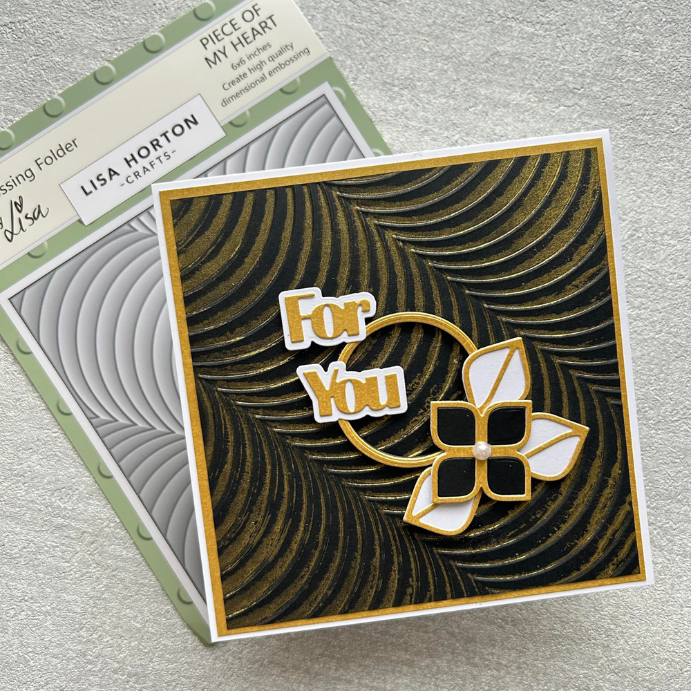 Lisa Horton Crafts Piece of My Heart 6x6 Inch 3D Embossing Folder (LHCEF267)