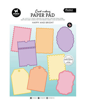 Studio Light PRE-ORDER Essentials Happy and bright A4 Card Making Pad (SL-ES-CMP28)