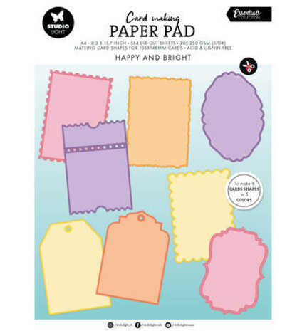 Studio Light PRE-ORDER Essentials Happy and bright A4 Card Making Pad (SL-ES-CMP28)