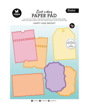 Studio Light PRE-ORDER Essentials Happy and bright A4 Card Making Pad (SL-ES-CMP29)