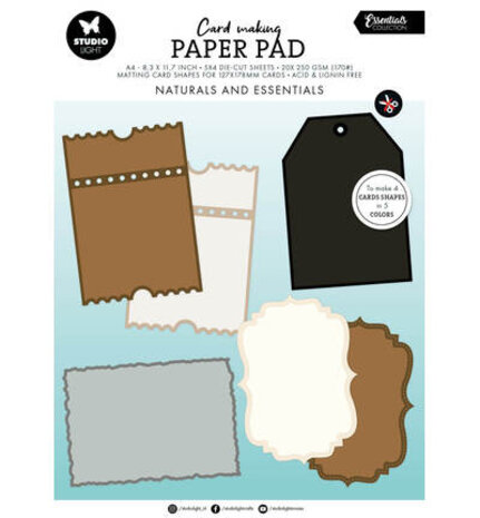 Studio Light PRE-ORDER Essentials Naturals A4 Card Making Pad (SL-ES-CMP32)
