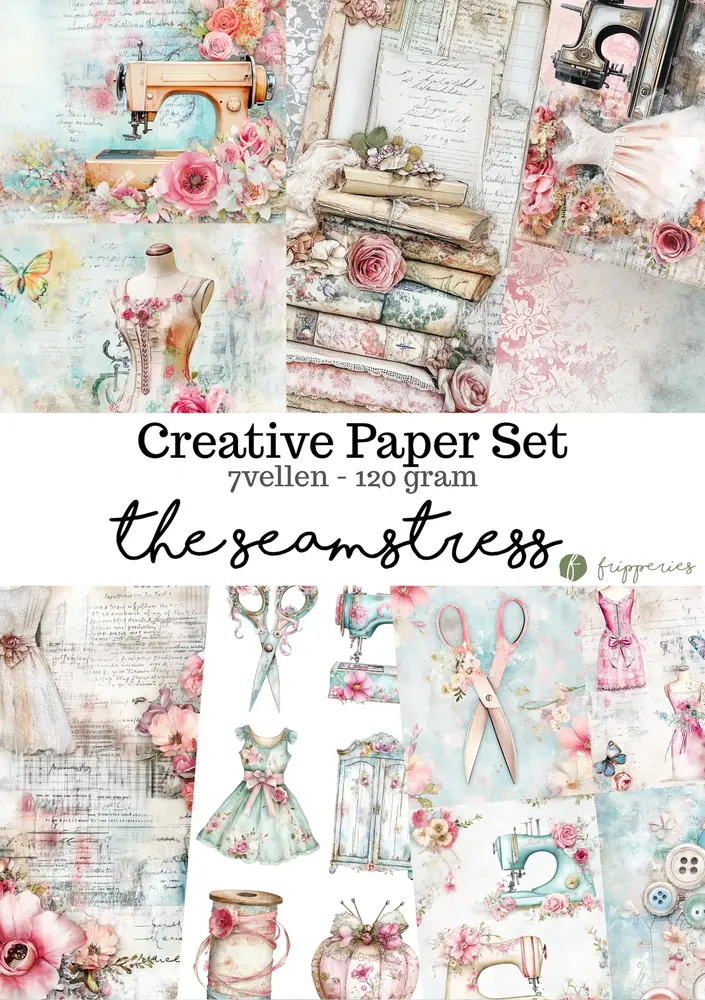Fripperies The Seamstress A5 Creative Paper Set (TSE)