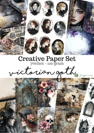 Fripperies Victorian Goth A5 Creative Paper Set (VIC)
