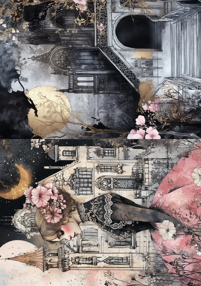 Fripperies Victorian Goth A5 Creative Paper Set (VIC)