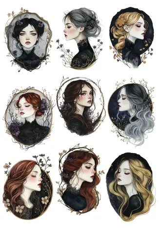 Fripperies Victorian Goth A5 Creative Paper Set (VIC)
