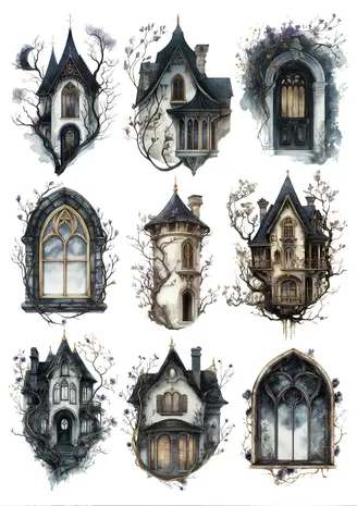 Fripperies Victorian Goth A5 Creative Paper Set (VIC)