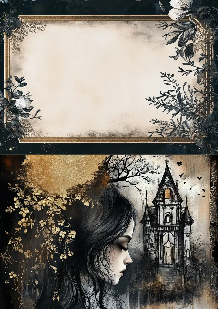 Fripperies Victorian Goth A5 Creative Paper Set (VIC)
