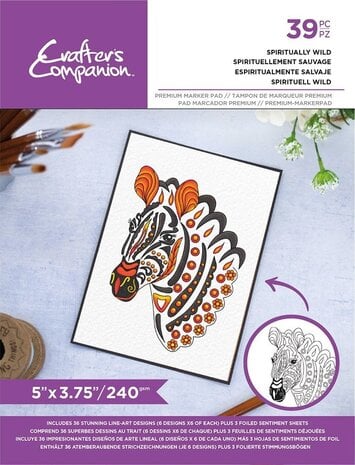 Crafter's Companion Card Front Colouring Pads Spiritually Wild (CC-COLPAD5-SPWI)