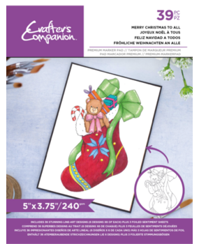 Crafter's Companion Card Front Colouring Pads Merry Christmas To All (CC-COLPAD-MCTA)