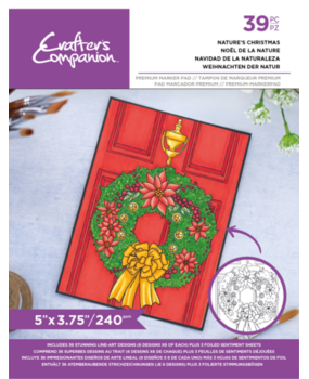 Crafter's Companion Card Front Colouring Pads Natures Christmas (CC-COLPAD-NACH)