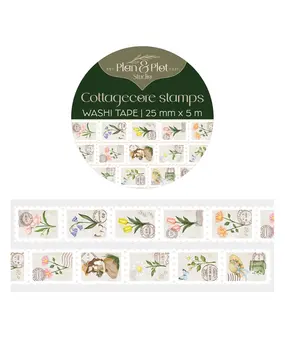 Plan & Plot Studio Cottagecore Stamps Washi Tape 25mm (WT160)