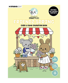 Creative Craftlab PRE-ORDER Friendz Spring A6 Cozy & Cute Colouring Book (CCL-FR-CB09)