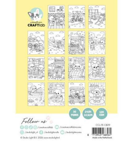 Creative Craftlab PRE-ORDER Friendz Spring A6 Cozy & Cute Colouring Book (CCL-FR-CB09)